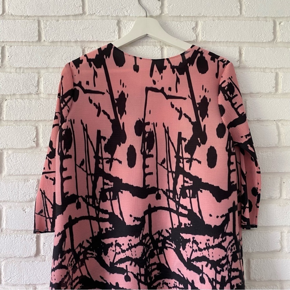 Pink Abstract Print A-Line Dress - Picture 5 of 9
